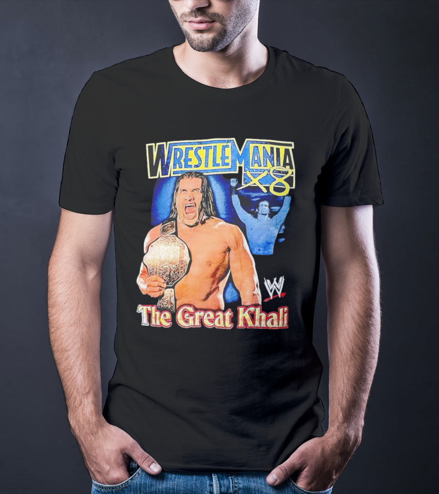 WrestleMania X8 The Great Khali WWE Champion Iconic T-Shirt