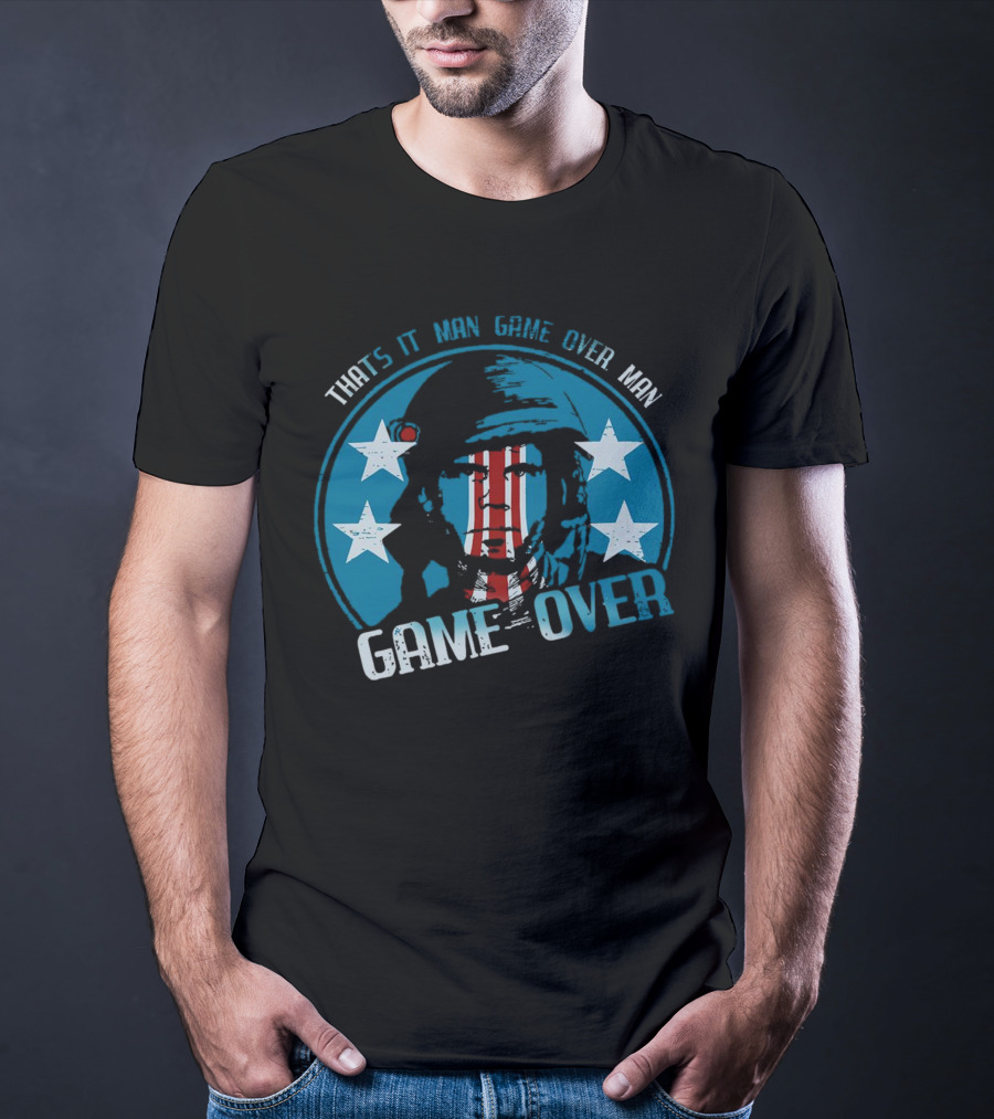 Bill Paxton That’s It Man Game Over Man Stars Helmet Circle Game Over T-Shirt