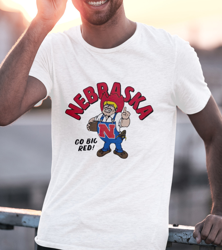 Nebraska Go Big Red Mascot Football Cornhusker Fan Gear T-Shirt