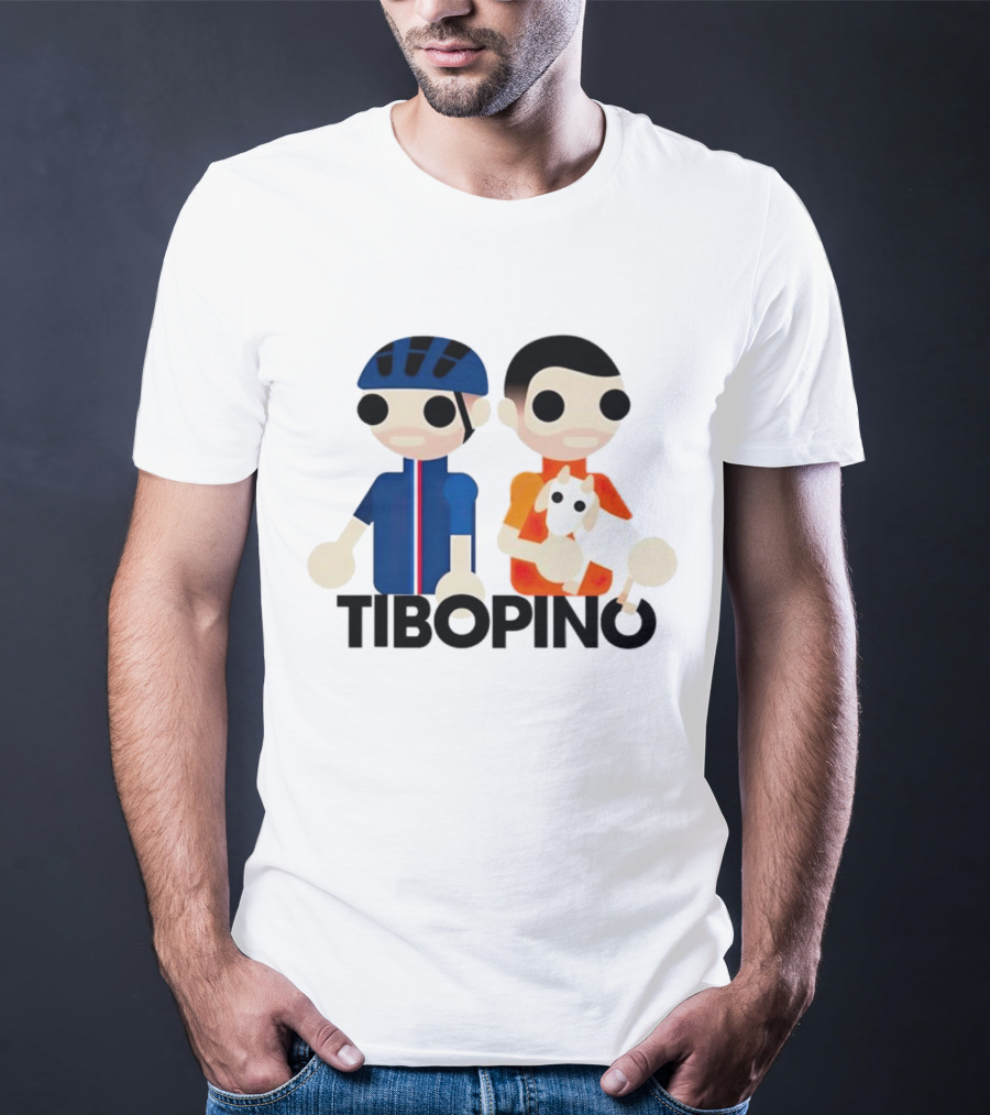 Tibopino Cycling Character Duo With Helmet And Dog T-Shirt