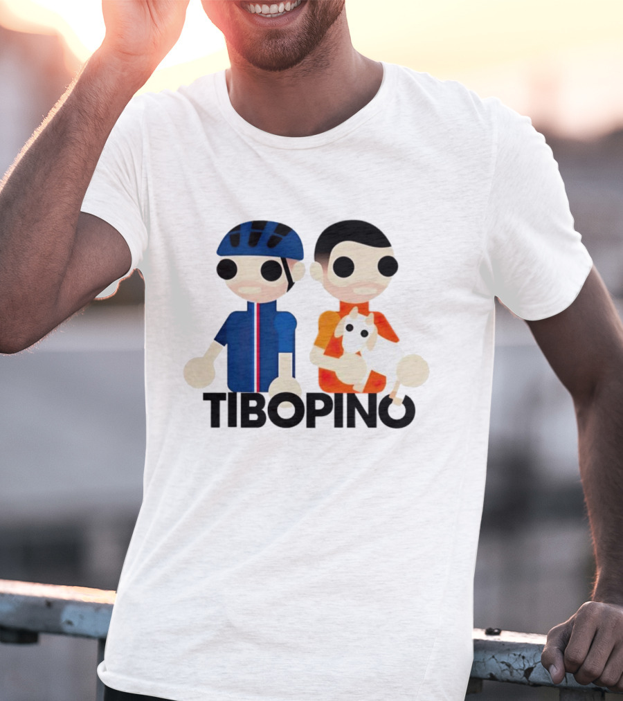 Tibopino Cycling Character Duo With Helmet And Dog T-Shirt