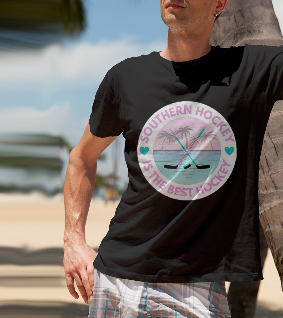Southern Hockey Is The Best Hockey Palms And Crossed Sticks T-Shirt