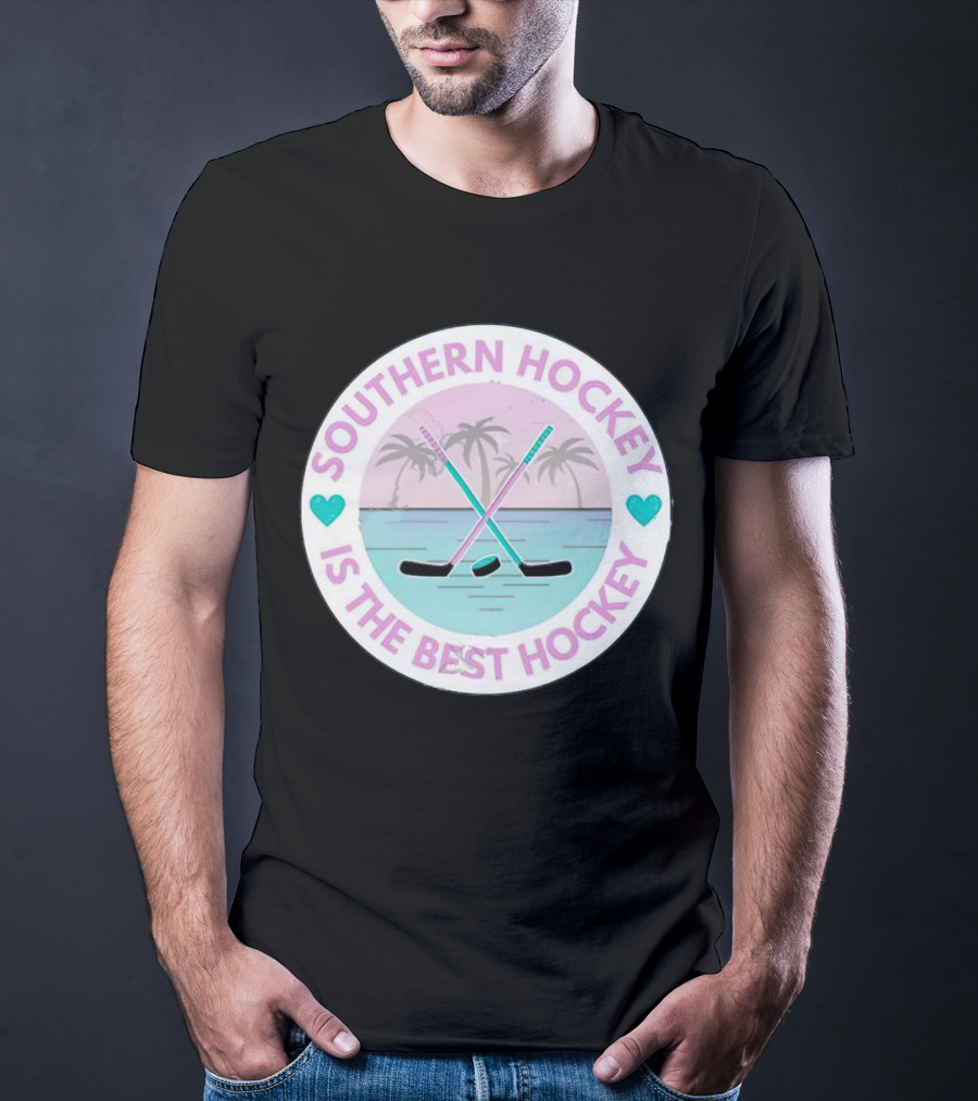 Southern Hockey Is The Best Hockey Palms And Crossed Sticks T-Shirt