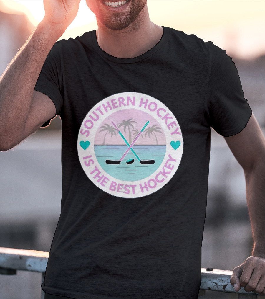 Southern Hockey Is The Best Hockey Palms And Crossed Sticks T-Shirt