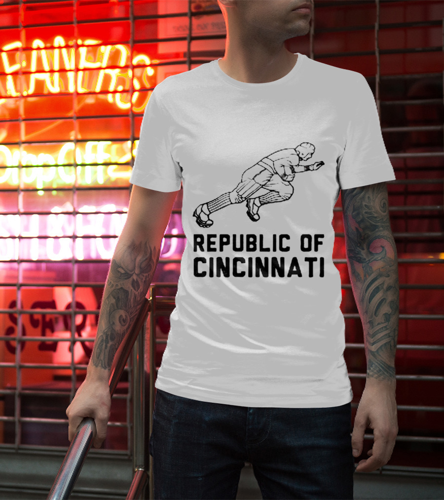 Republic Of Cincinnati Football Running Back Player T-Shirt