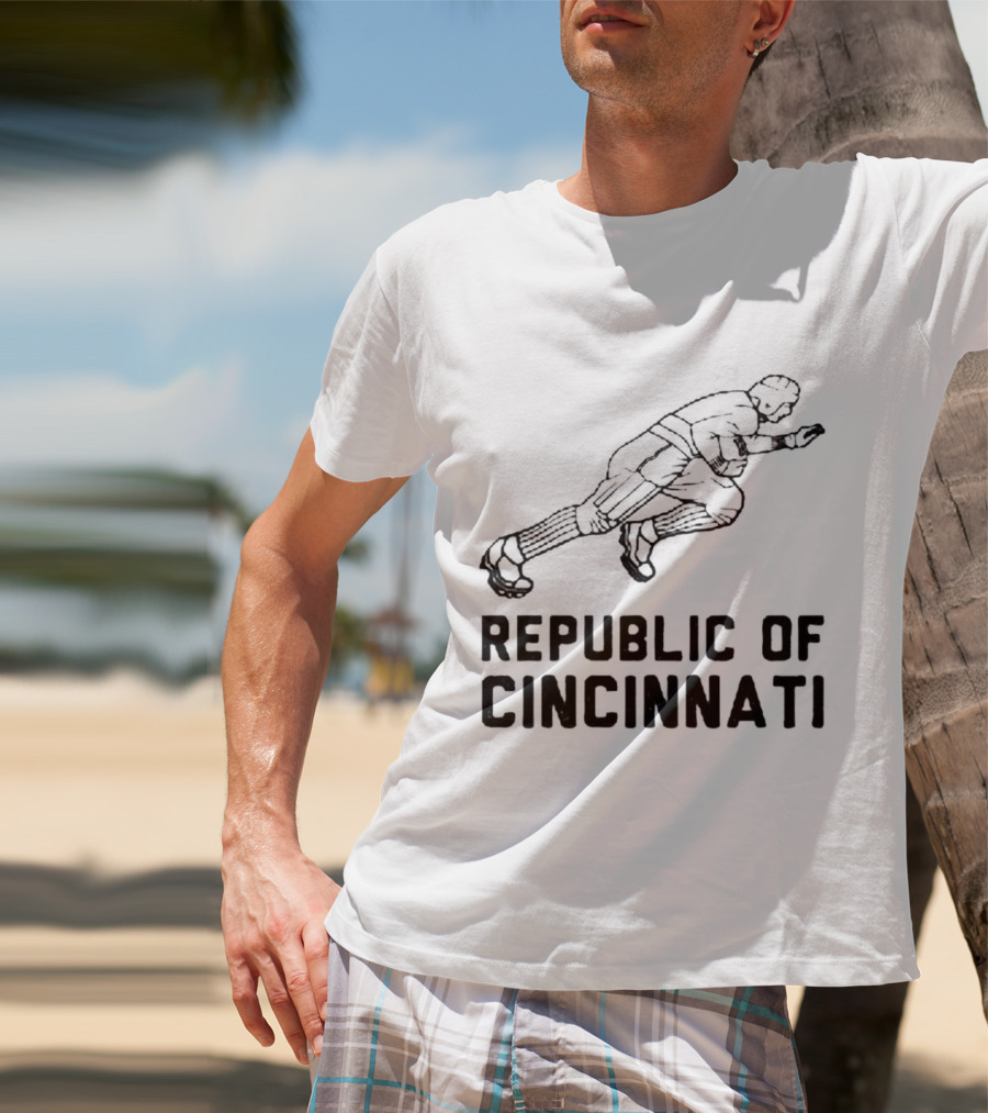 Republic Of Cincinnati Football Running Back Player T-Shirt