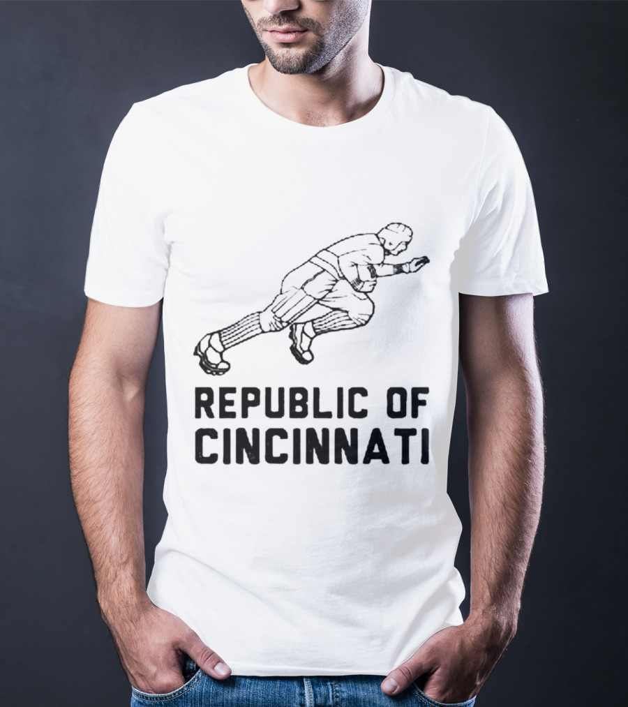 Republic Of Cincinnati Football Running Back Player T-Shirt