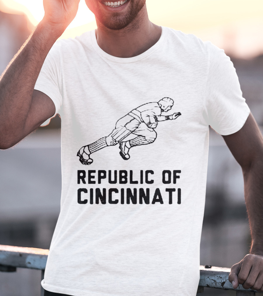 Republic Of Cincinnati Football Running Back Player T-Shirt