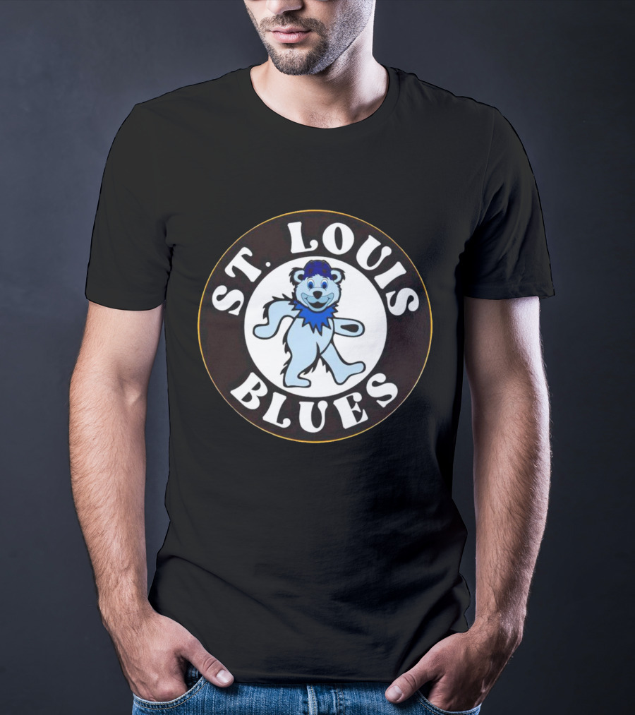 St Louis Blues Hockey Grateful Dead Bear T-Shirt