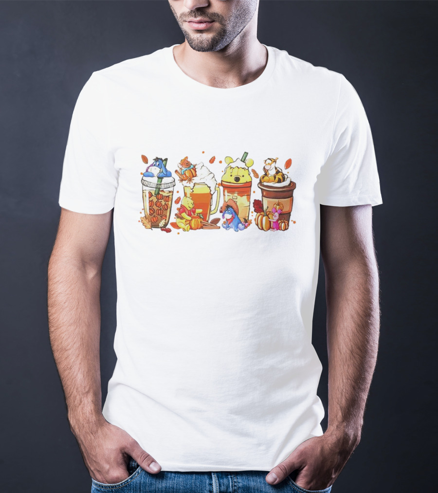 Winnie The Pooh Pumpkin Spice Coffee Latte Friends T-Shirt