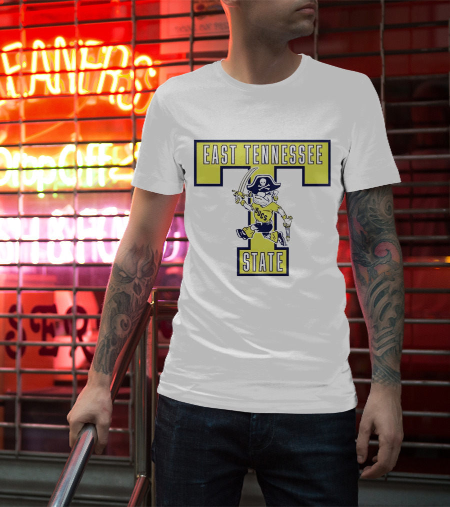 East Tennessee State Buccaneers Block ETSU Pirates T-Shirt