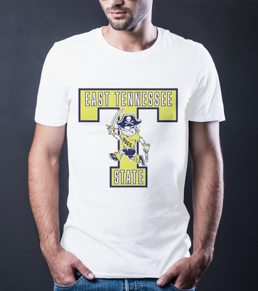 East Tennessee State Buccaneers Block ETSU Pirates T-Shirt