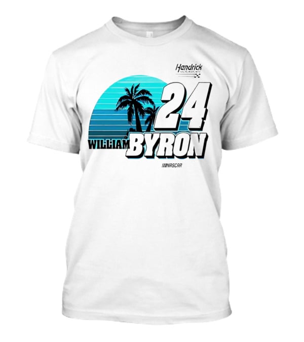 William Byron 24 NASCAR Fishing UPF 50 Palm Trees Hendrick Motorsports T-Shirt