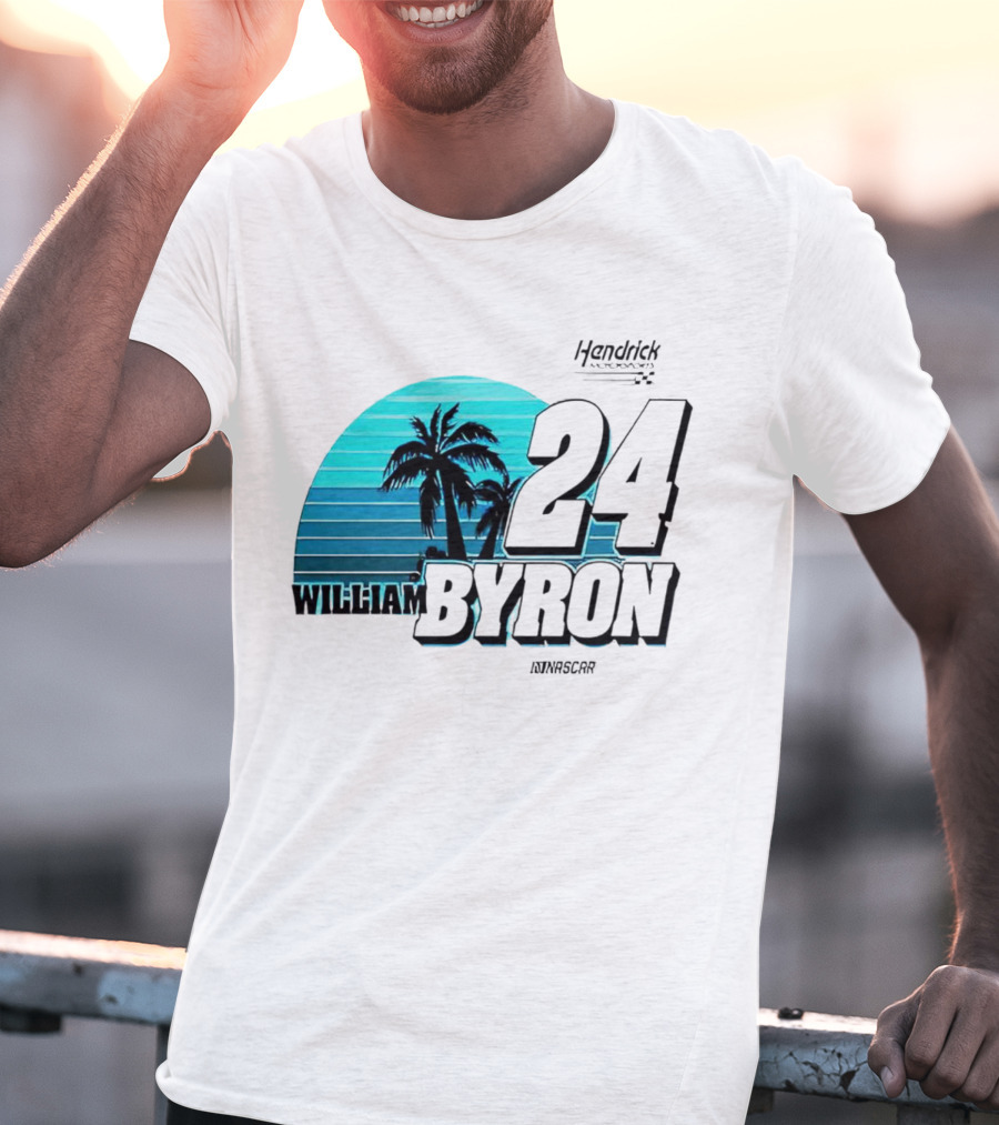 William Byron 24 NASCAR Fishing UPF 50 Palm Trees Hendrick Motorsports T-Shirt