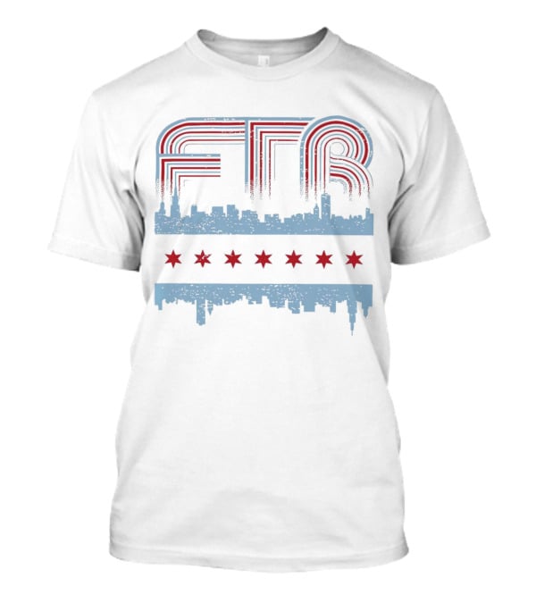 AEW Collision FTR Chicago Skyline Design With Stars T-Shirt