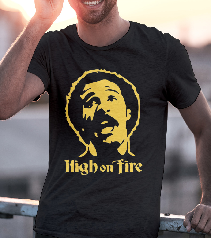 High On Fire Richard Pryor Black And Yellow T-Shirt