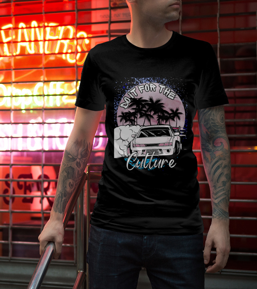 Do It For The Culture Sunset Car Drift Palms T-Shirt