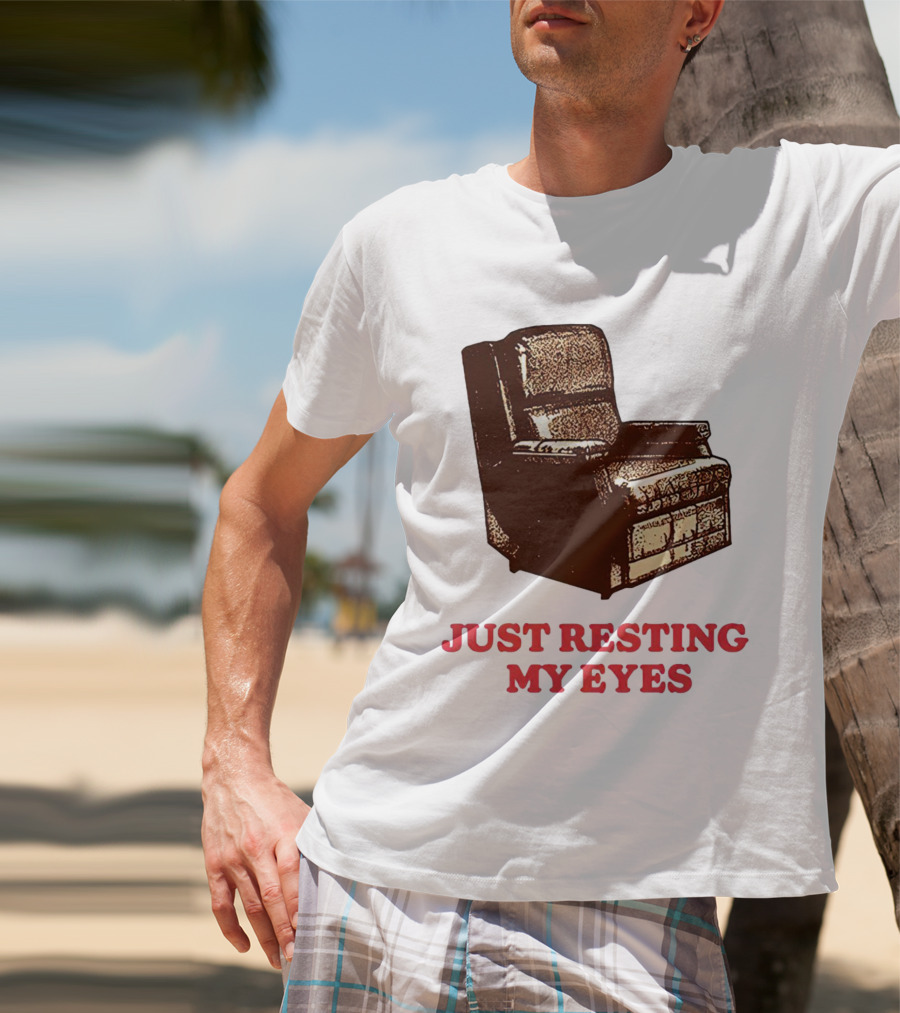 Just Resting My Eyes Armchair Retro Humor T-Shirt