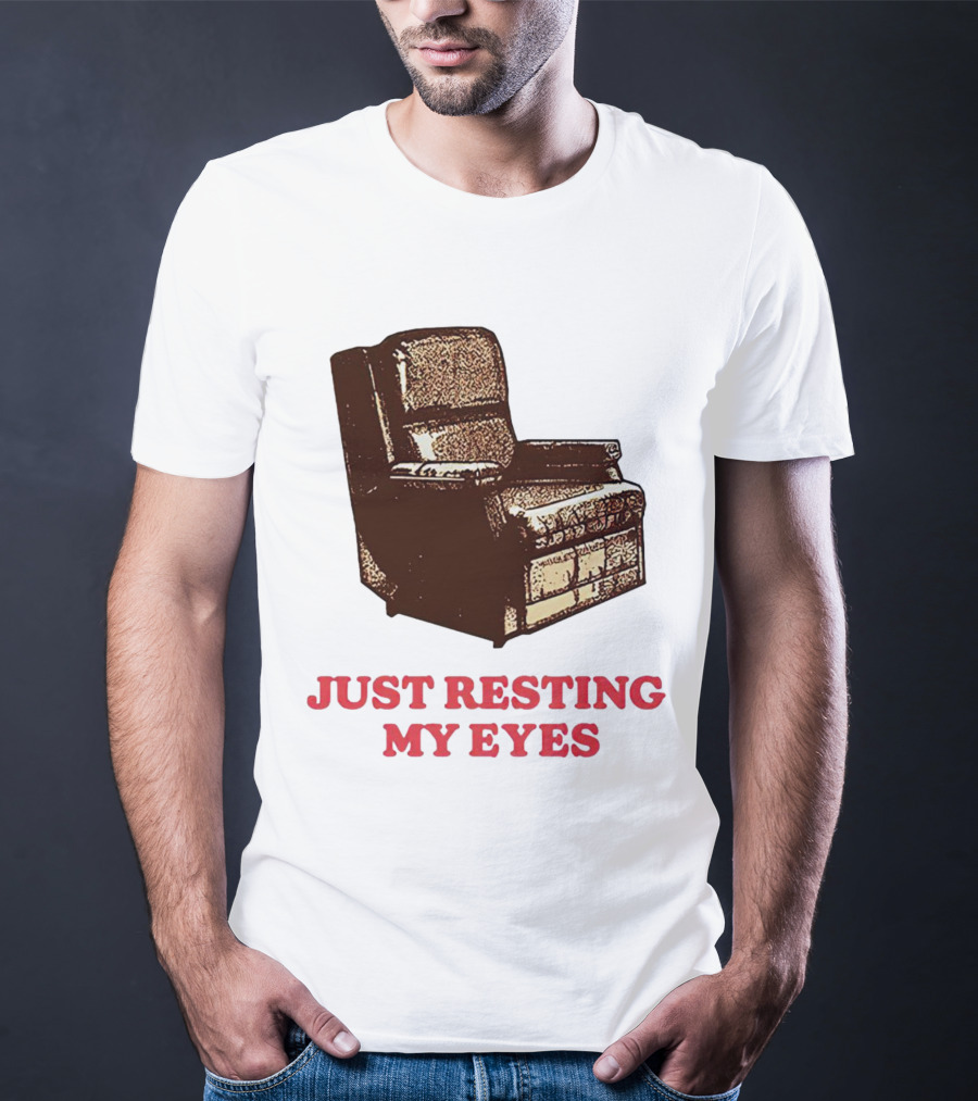 Just Resting My Eyes Armchair Retro Humor T-Shirt