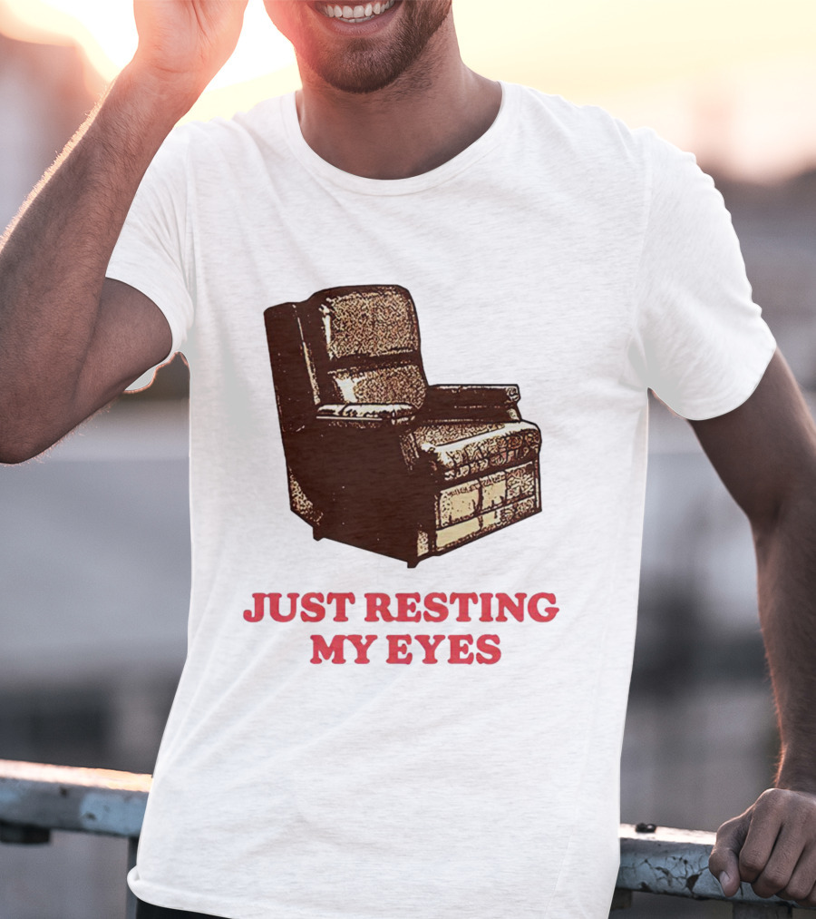 Just Resting My Eyes Armchair Retro Humor T-Shirt