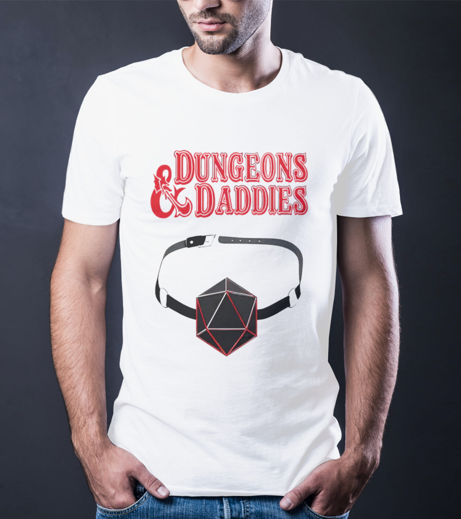 Dungeons And Daddies Headlamp Dice T-Shirt