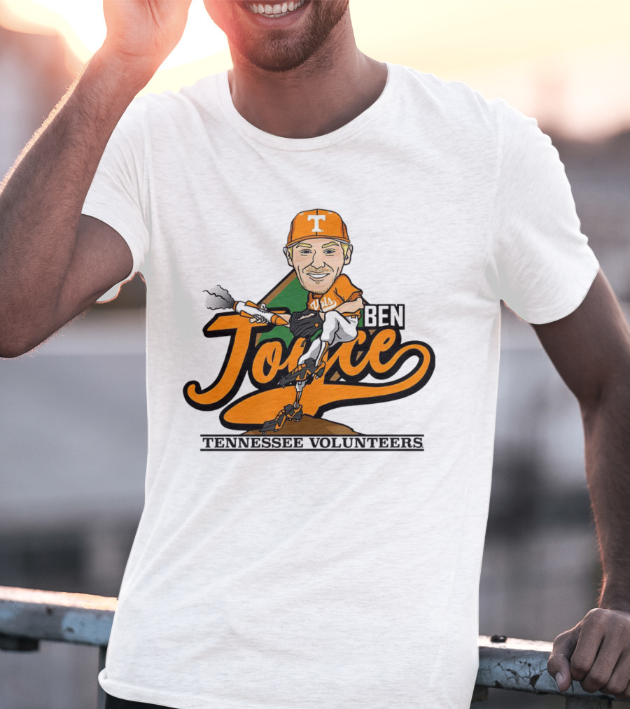 Ben Joyce Tennessee Volunteers Pitcher Caricature Orange Jersey T-Shirt