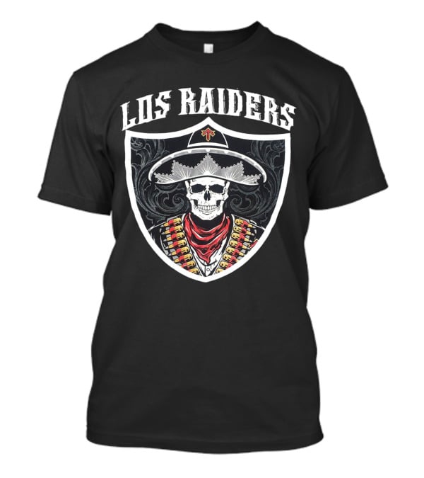 Los Raiders Sombrero Skull Shield T-Shirt