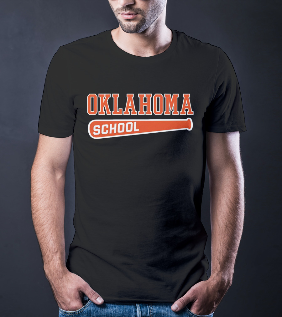 Oklahoma School Baseball Bat T-Shirt