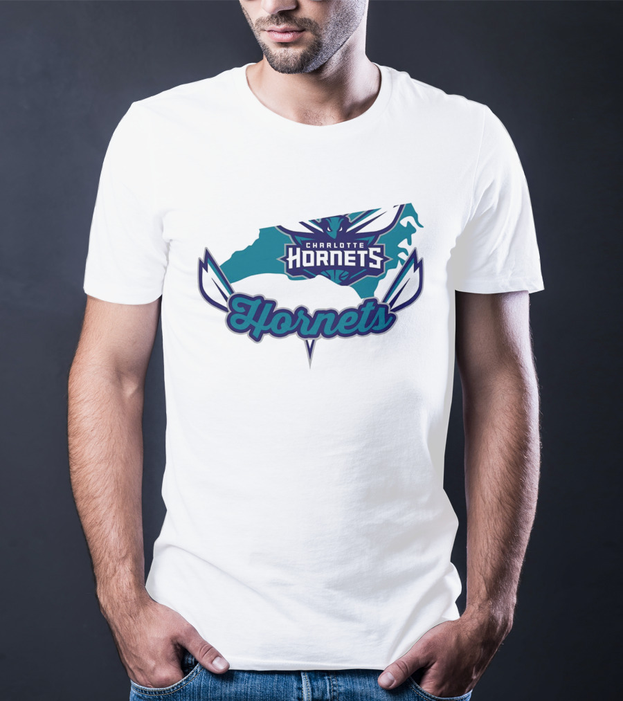Charlotte Hornets North Carolina Map T-Shirt