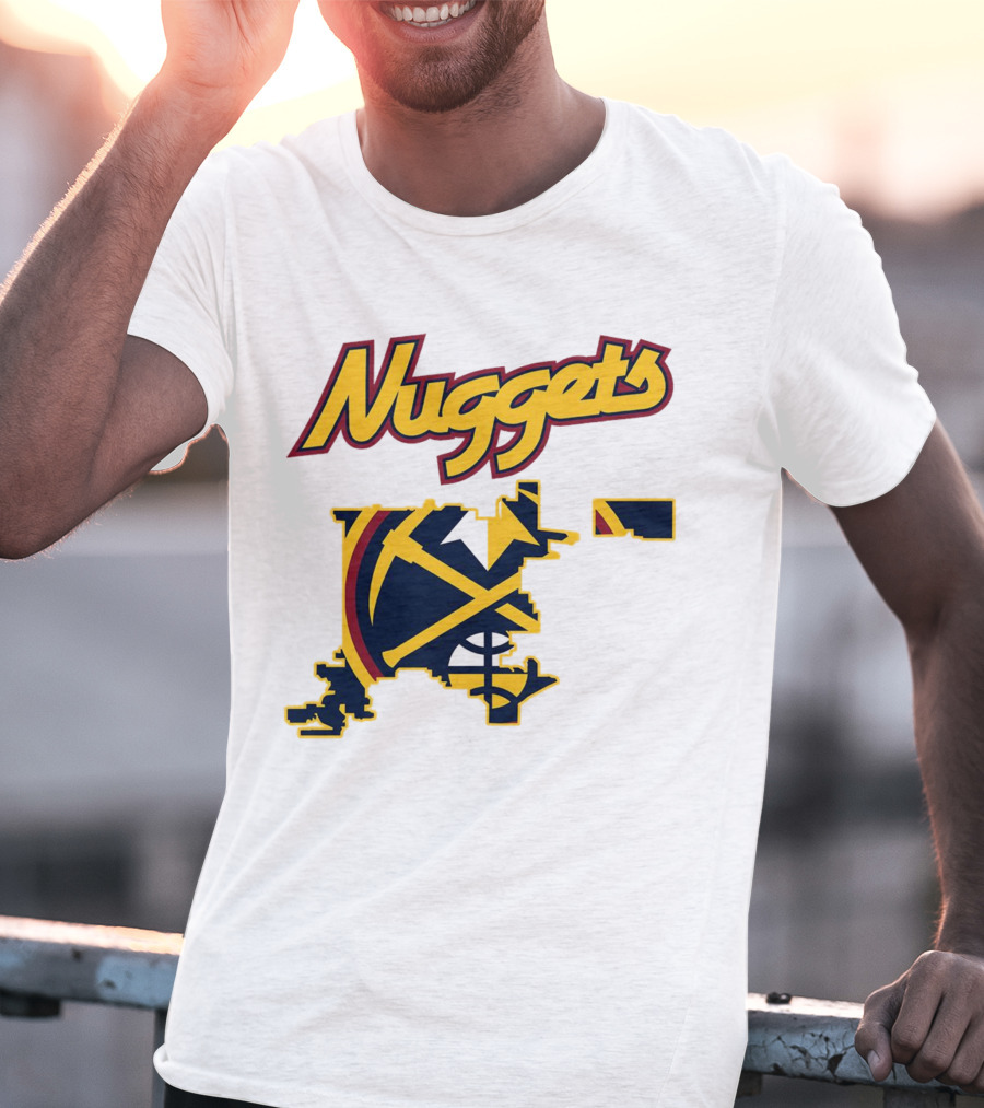 Nuggets Denver Map Basketball Team T-Shirt