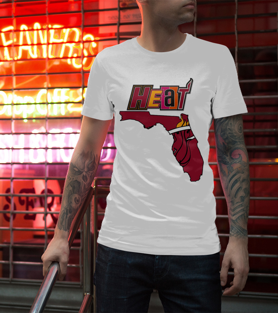 Heat Map Florida Basketball Emblem T-Shirt