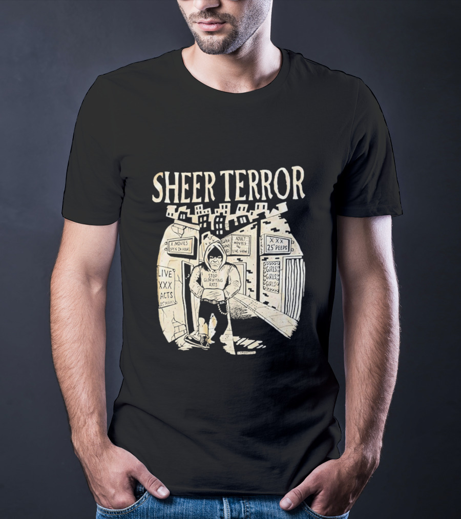 Sheer Terror Stop Glorifying Rats Urban Alleyway Scene T-Shirt