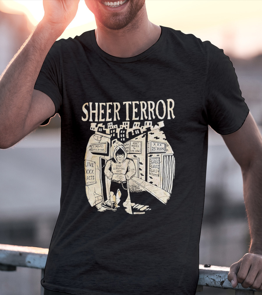 Sheer Terror Stop Glorifying Rats Urban Alleyway Scene T-Shirt