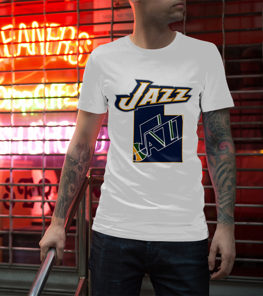 Jazz Utah Map T-Shirt