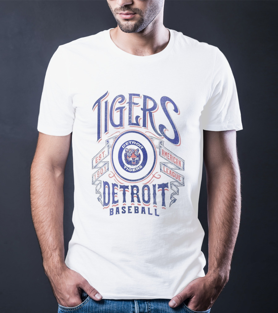 Detroit Tigers Baseball Est 1901 American League T-Shirt