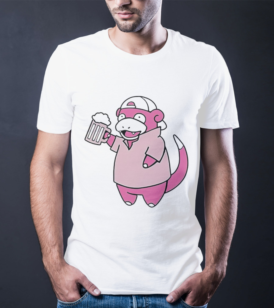 Slowpoke Pokemon Slowbro Frat Beer Cap T-Shirt