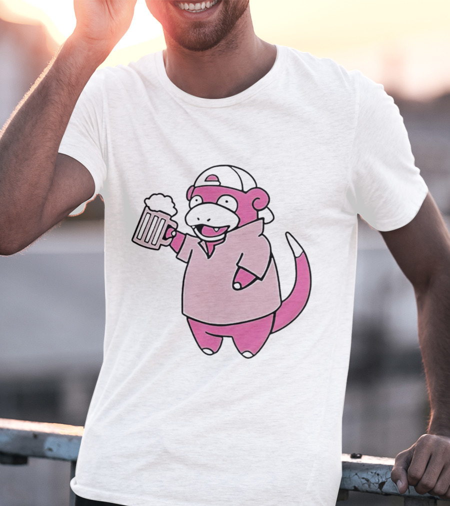 Slowpoke Pokemon Slowbro Frat Beer Cap T-Shirt