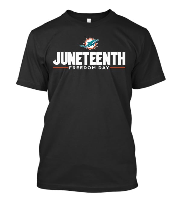 Juneteenth Freedom Day Miami Dolphins Celebration T-Shirt