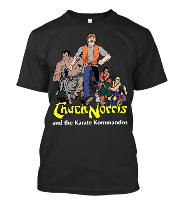 Chuck Norris And The Karate Kommandos Full Team Cartoon Reunion Adventure T-Shirt