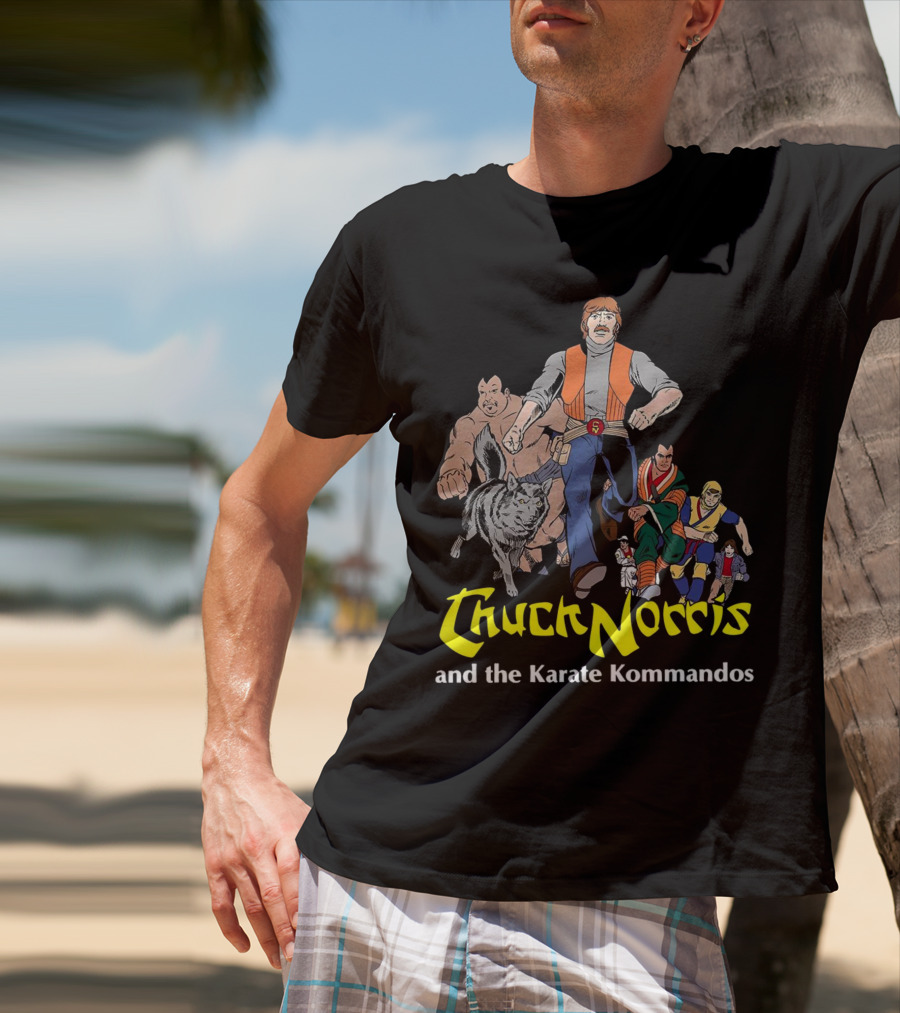 Chuck Norris And The Karate Kommandos Full Team Cartoon Reunion Adventure T-Shirt