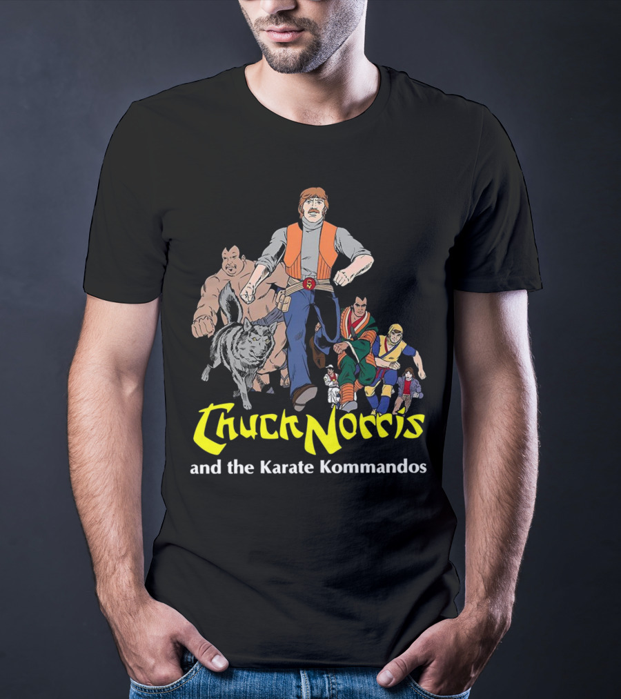 Chuck Norris And The Karate Kommandos Full Team Cartoon Reunion Adventure T-Shirt