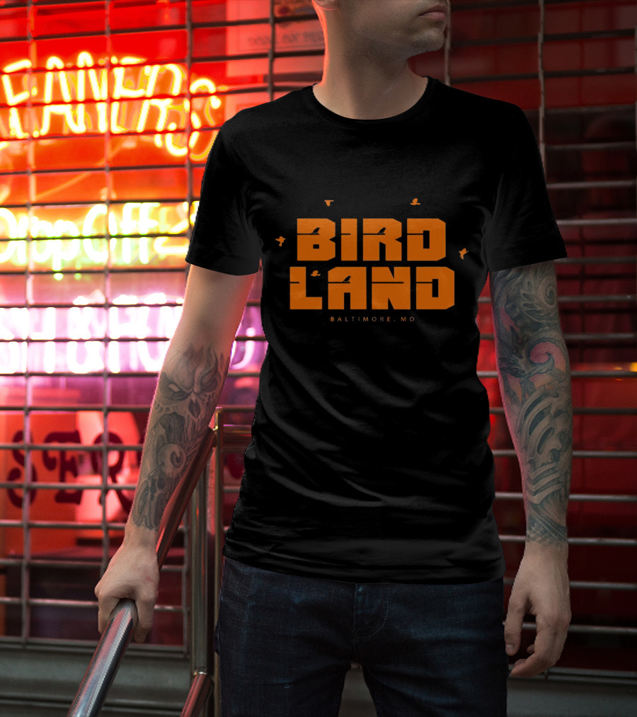 BIRD LAND Baltimore MD Orioles Fans Birds Flying Sports T-Shirt