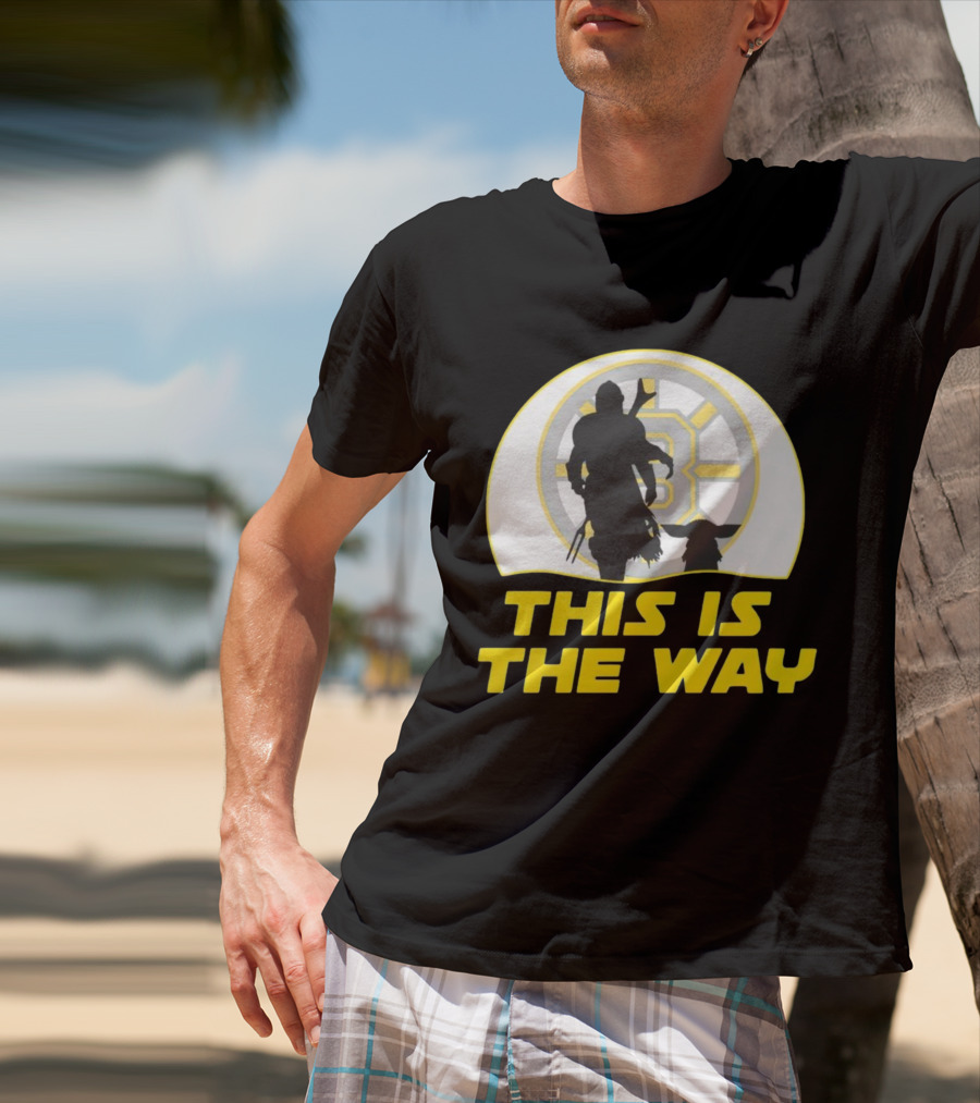 Boston Bruins This Is The Way Mandalorian Crossover T-Shirt