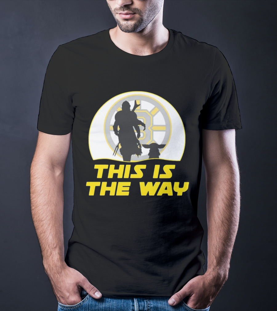 Boston Bruins This Is The Way Mandalorian Crossover T-Shirt