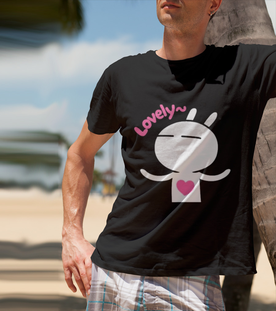 Lovely Emotion Tuzki Character With Heart T-Shirt