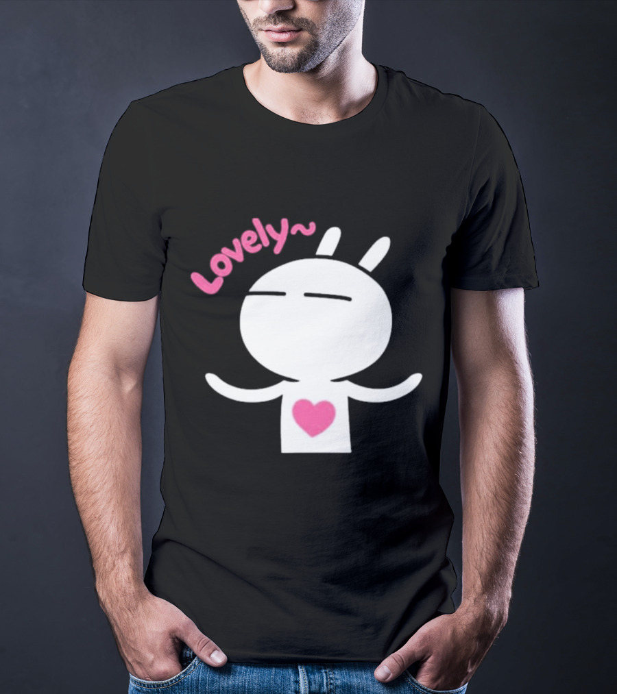 Lovely Emotion Tuzki Character With Heart T-Shirt