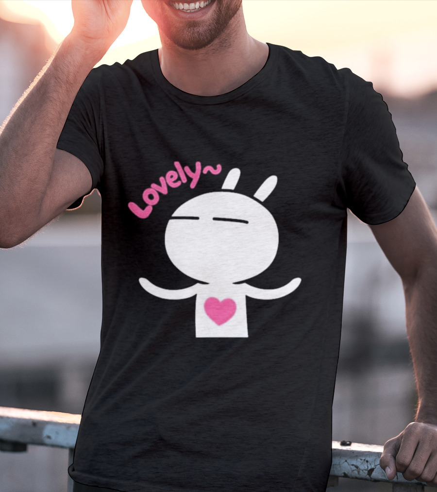 Lovely Emotion Tuzki Character With Heart T-Shirt