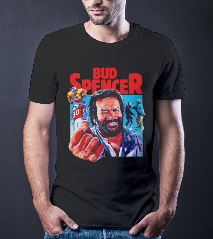 Bud Spencer Football And Laughing Scene In Action T-Shirt