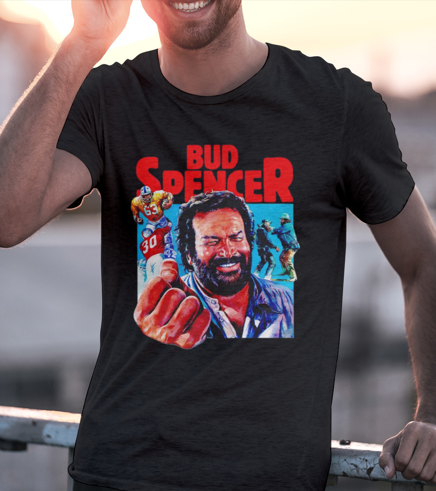 Bud Spencer Football And Laughing Scene In Action T-Shirt