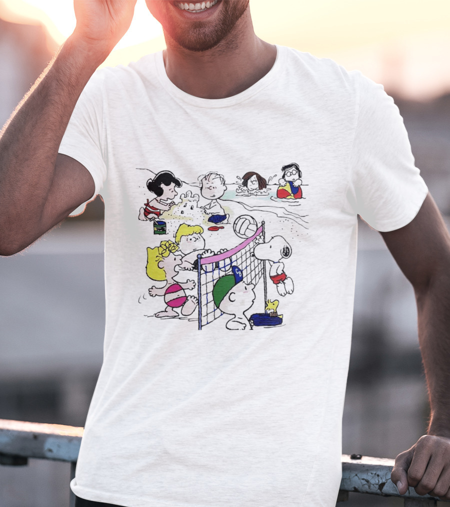 Hello Summer The Peanuts Beach Volleyball Fun T-Shirt